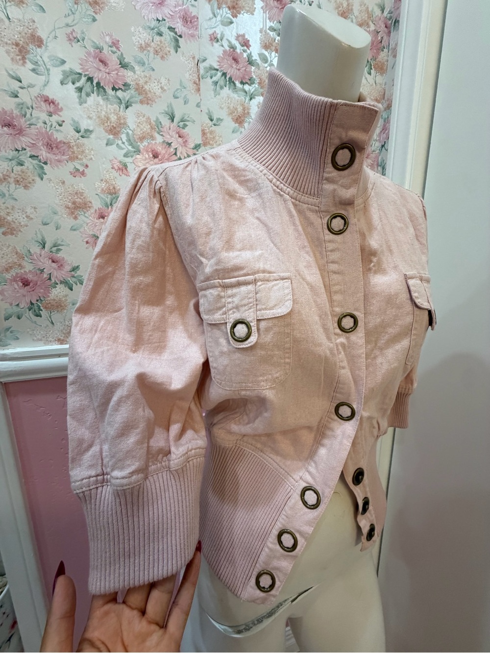 Y2K Women’s Pink Utility Cropped Jacket